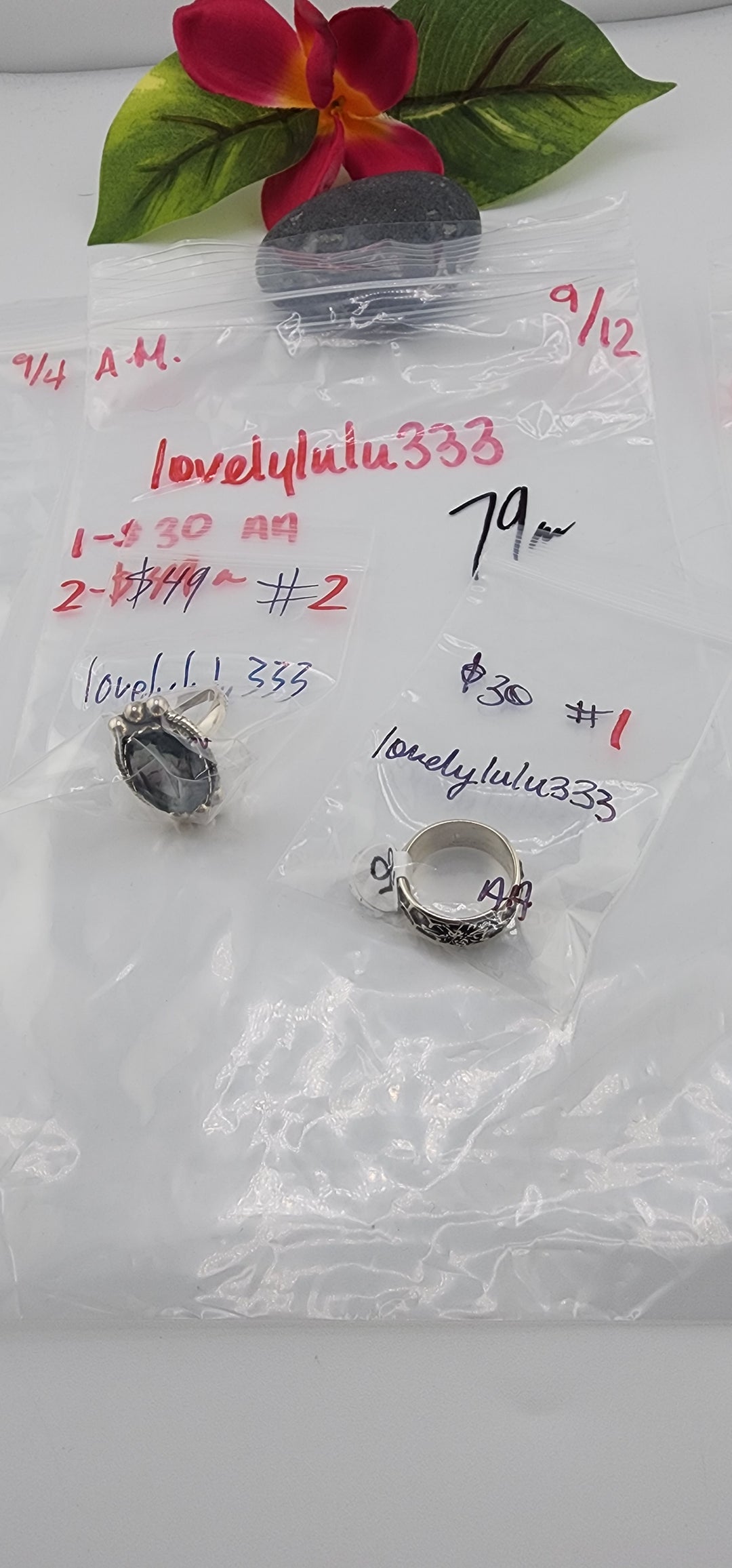 AM SHOW 48HR - RESERVED FOR: lovelylulu333 - 9/12/2025 FL tiktok Live Show - 2 Sterling Silver Items