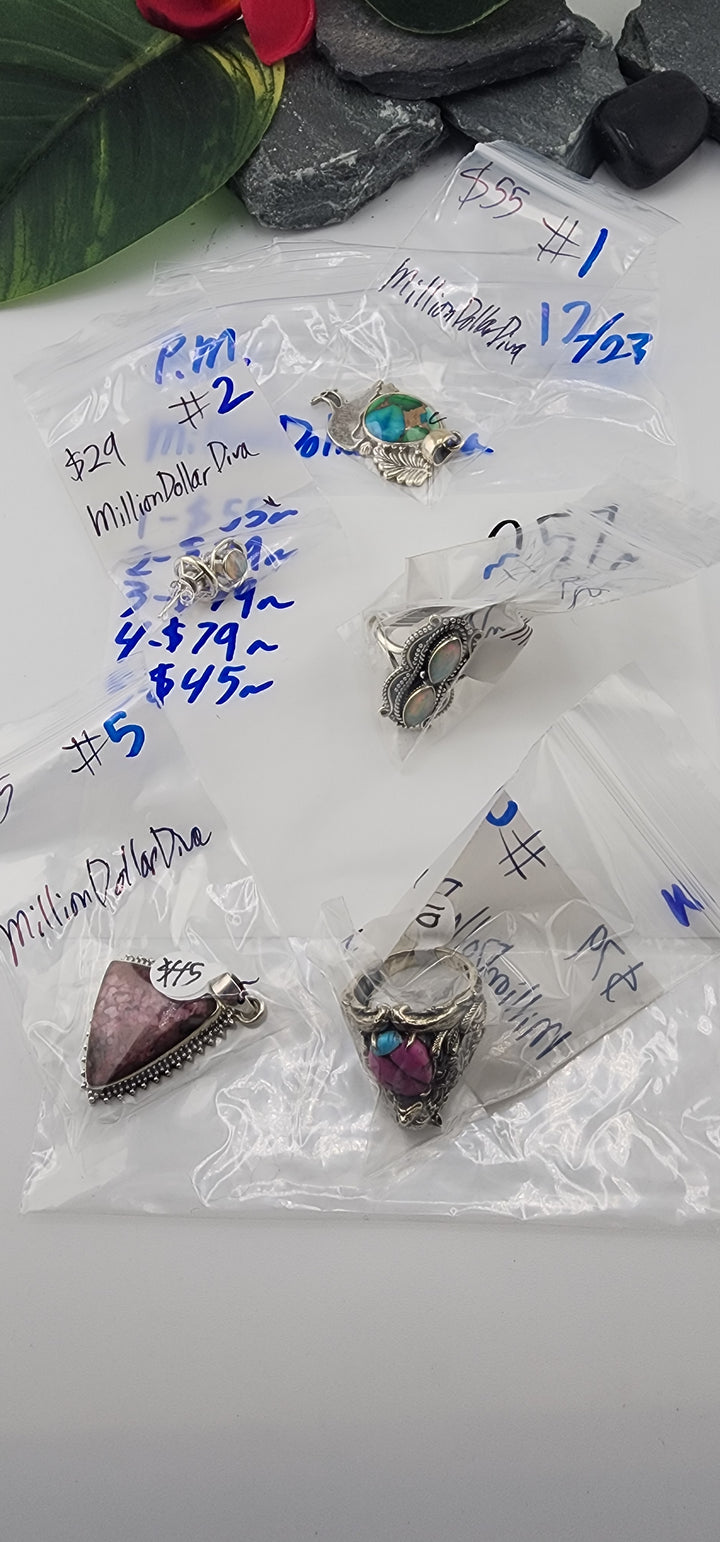 PM SHOW 48HR - RESERVED FOR: MillionDollarDiva - 12/23/2025 tiktok Live Show - 5 Sterling Silver Items