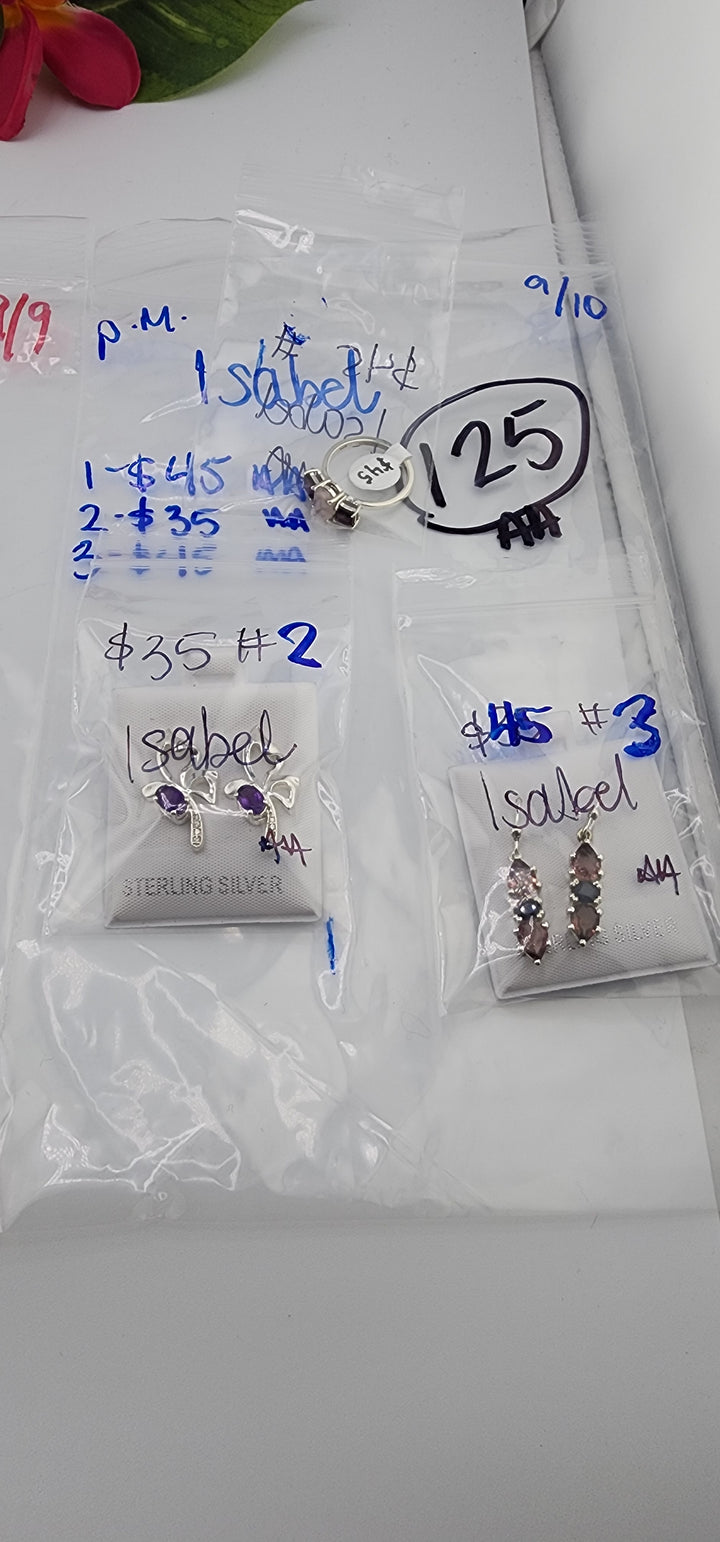 PM SHOW 48HR - RESERVED FOR: Isabel - 9/10/2025 FL tiktok Live Show - 3 Sterling Silver Items