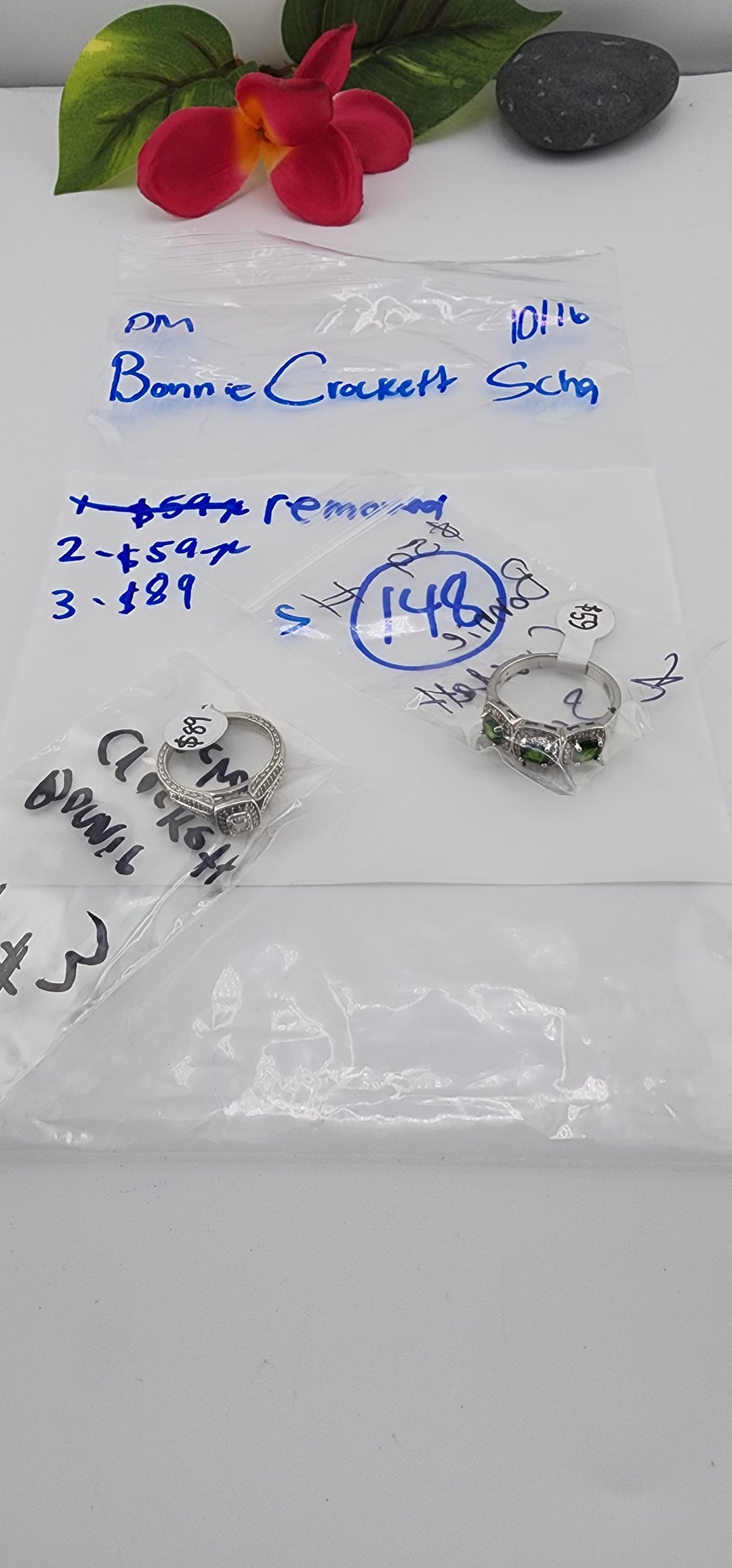 PM SHOW 48HR - RESERVED FOR: Bonnie Crockett Scha - 10/16/2025 FL tiktok Live Show - 2 Sterling Silver Items