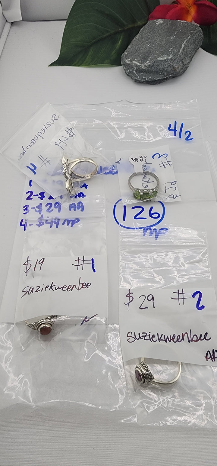 RESERVED FOR: suzikweenbee - 4/2/2025 Tiktok Live Show - 4 Sterling Silver Items