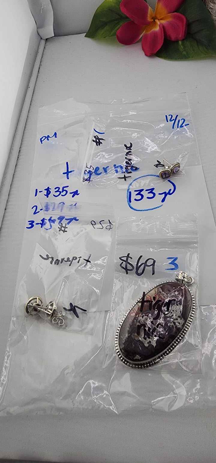 PM SHOW 48HR - RESERVED FOR: tigernic - 12/13/2025 tiktok Live Show - 3 Sterling Silver Items