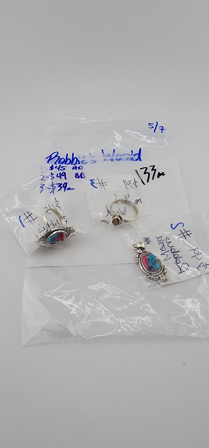 RESERVED FOR: Robbie's World - 5/7/2025 tiktok Live Show - 3 Sterling Silver Items