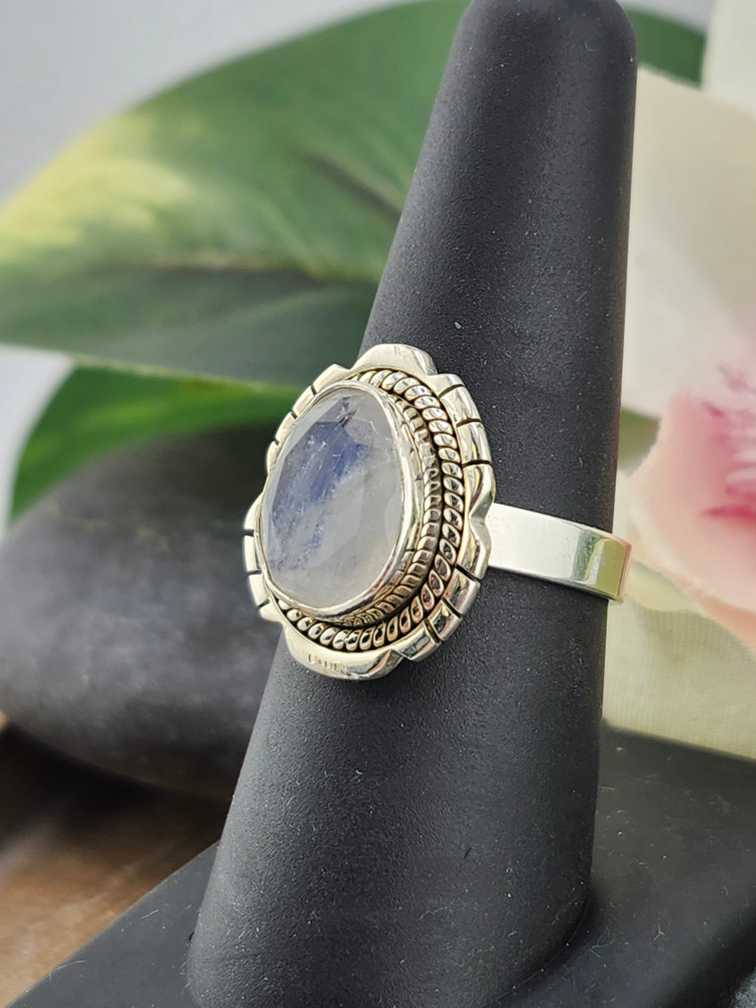 Cut Moonstone Ring Size 8
