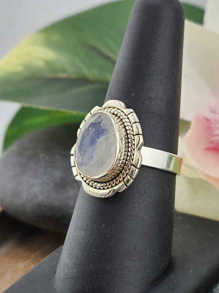 Cut Moonstone Ring Size 8