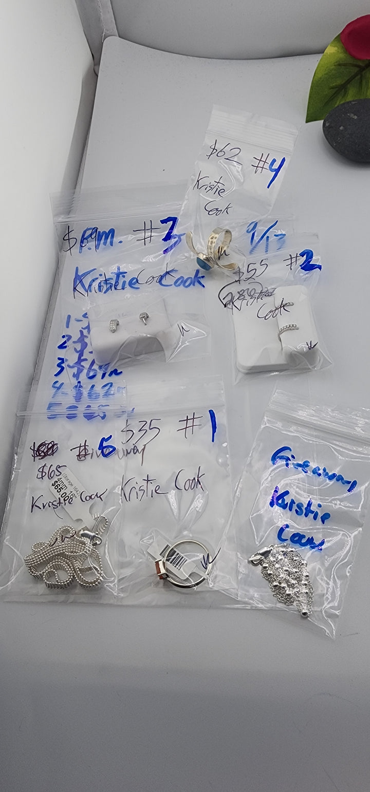 PM SHOW 48HR - RESERVED FOR: Kristie Cook - 9/13/2025 FL tiktok Live Show - 5 Sterling Silver Items