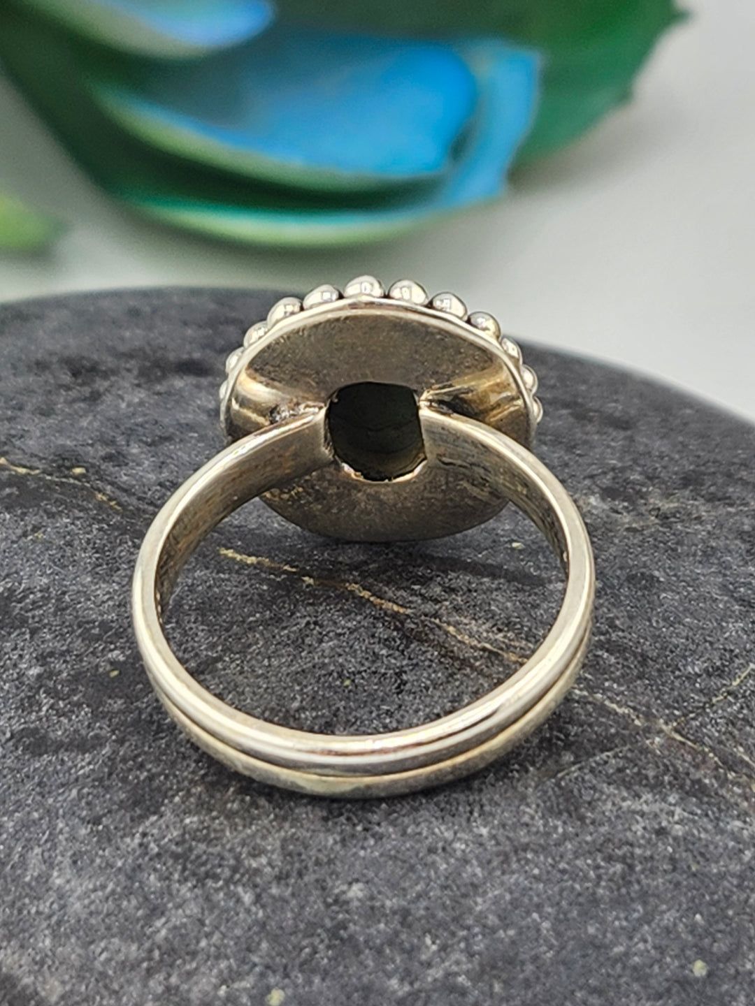 Kingman Turquoise and 925 Sterling Silver Ring - Size 7