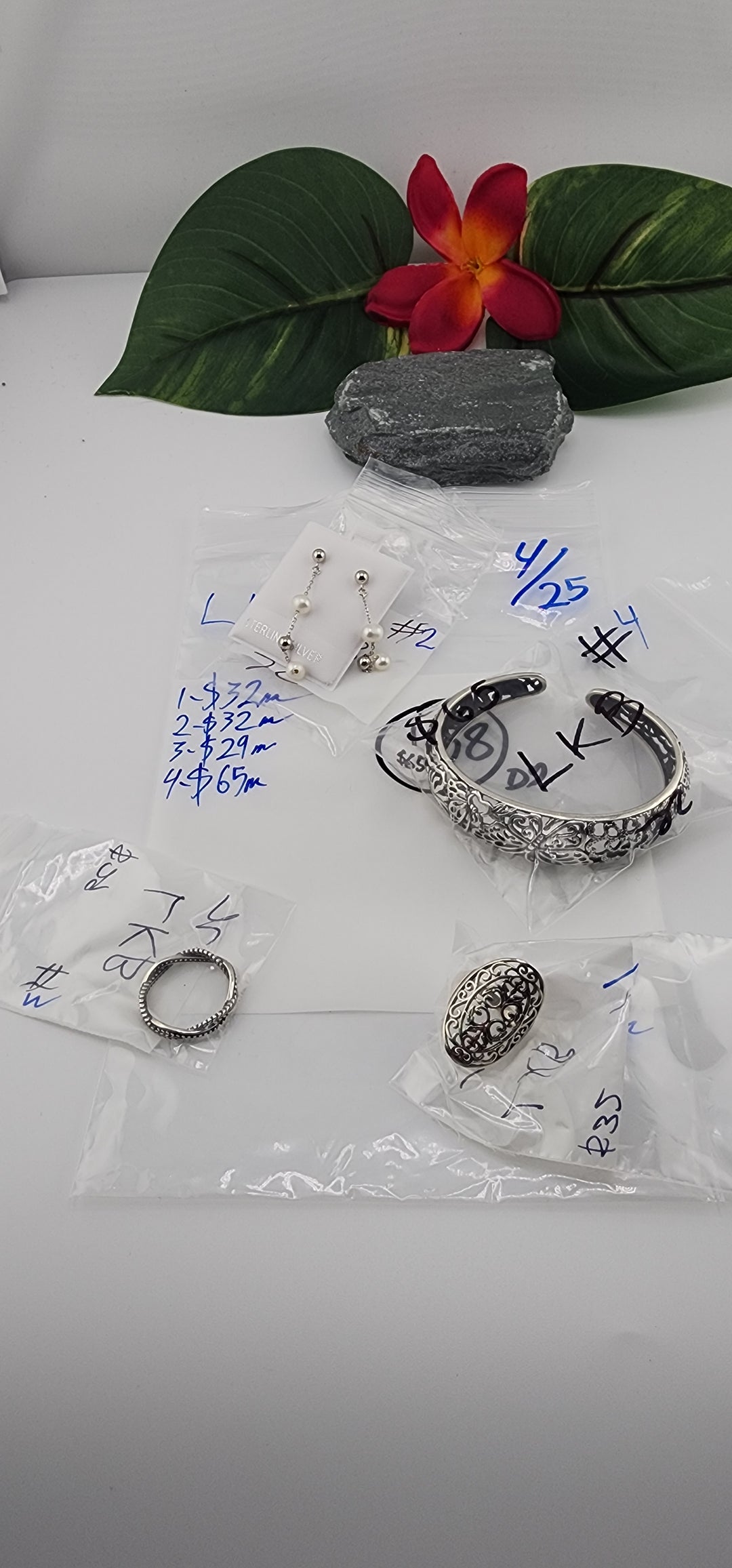 RESERVED FOR: LKB - 4/25/2025 tiktok Live Show - 4 Sterling Silver Items