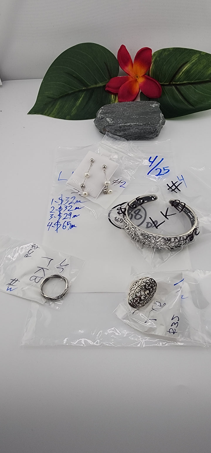 RESERVED FOR: LKB - 4/25/2025 tiktok Live Show - 4 Sterling Silver Items