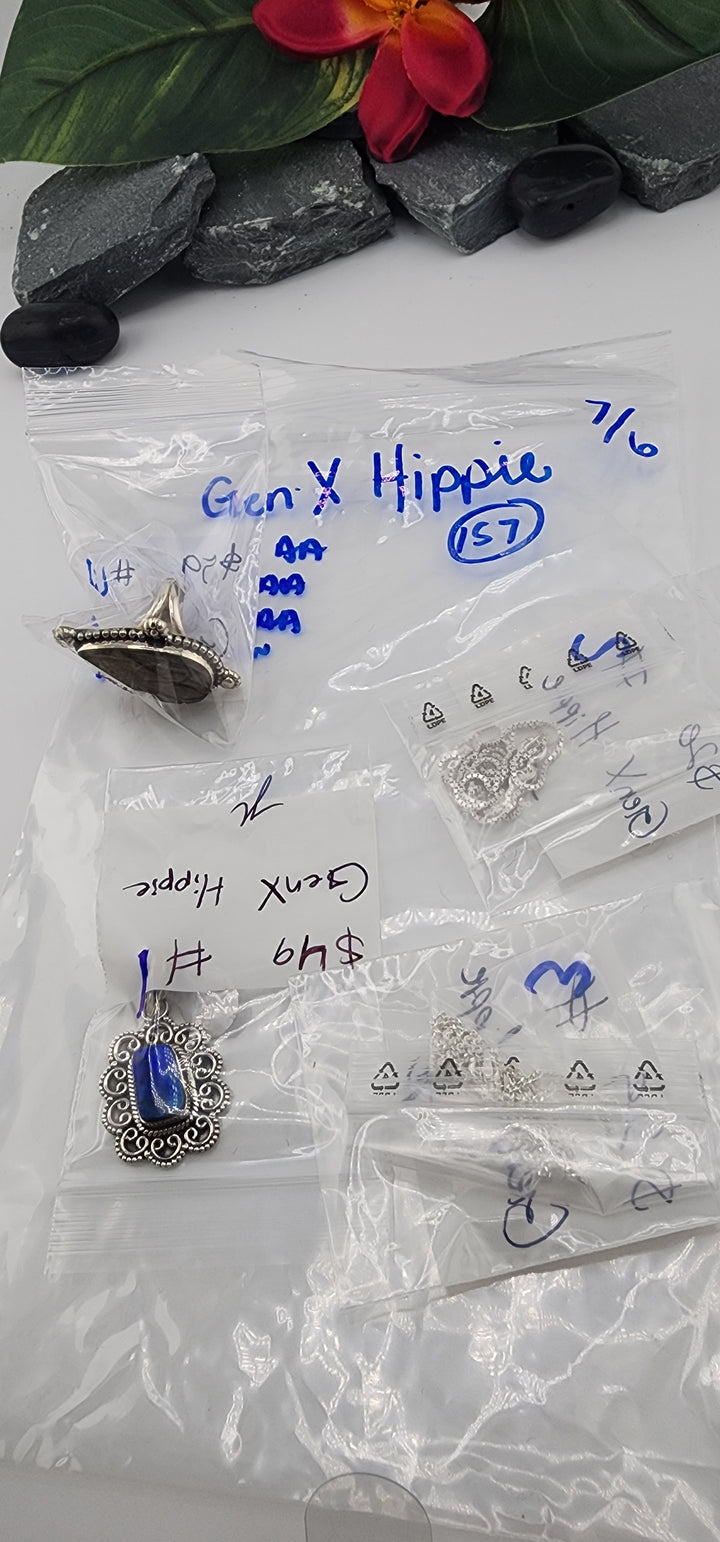 RESERVED FOR: GenX Hippie - 7/6/2025 tiktok Reservation Live Show -4 Sterling Silver Items