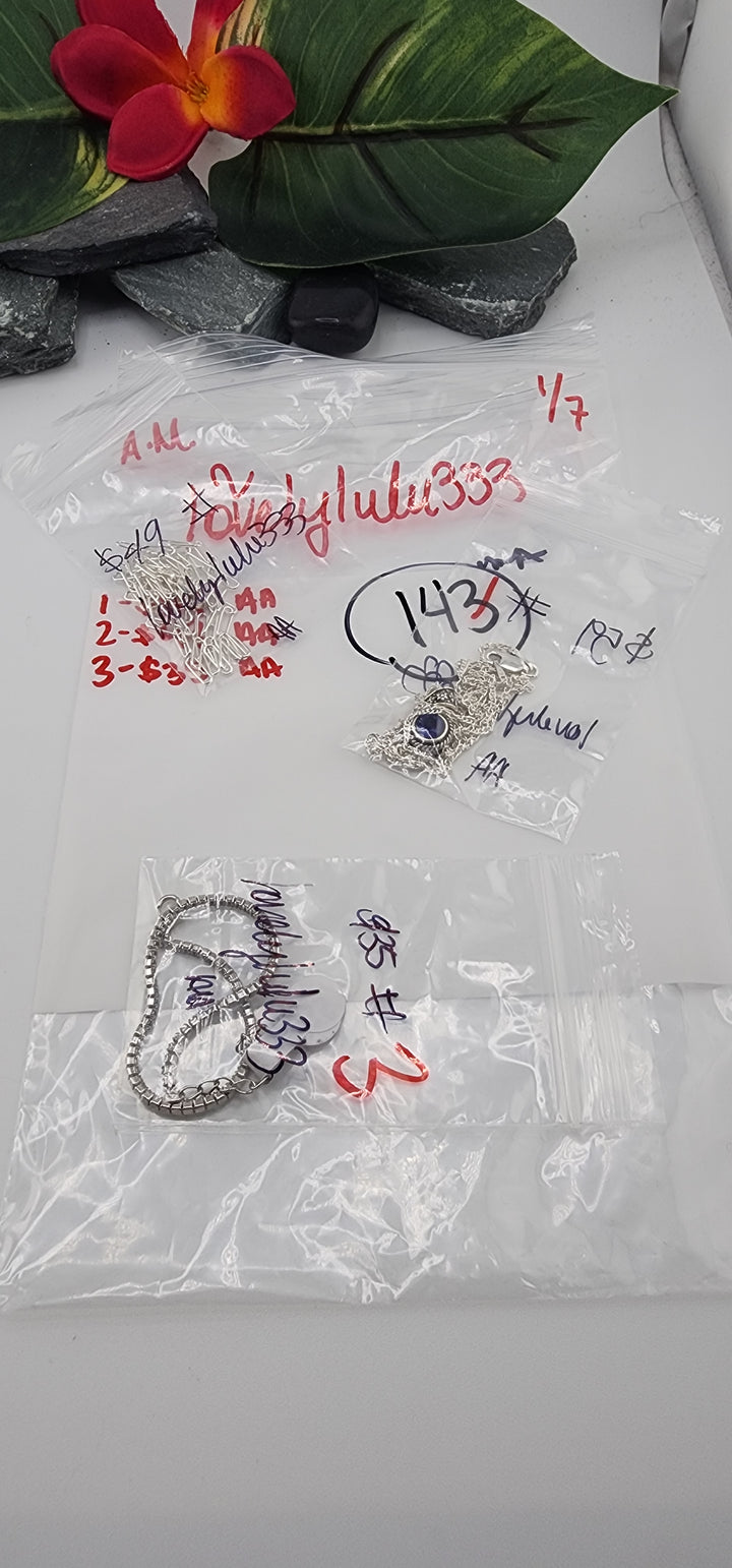 AM SHOW 48HR RESERVED FOR: lovelylulu333 - 1/7/2026 FL tiktok Live Show - 3 Sterling Silver Items