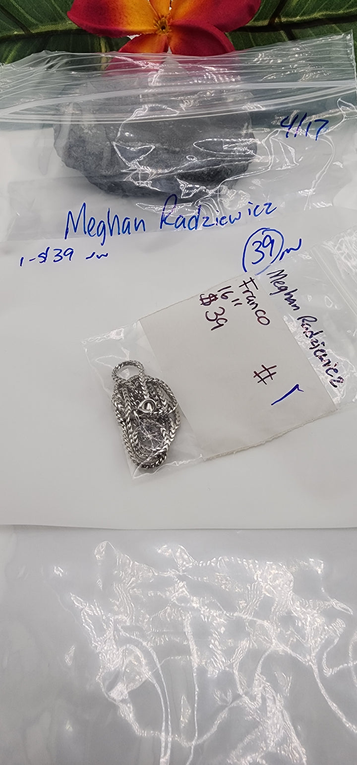 RESERVED FOR:  Meghan Radziewicz- 4/17/2025 tiktok Live Show -1 Sterling Silver Items