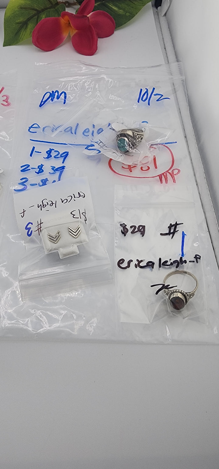 PM SHOW 48HR - RESERVED FOR: ericaleigh_f - 10/2/2025 FL tiktok Live Show - 3 Sterling Silver Items