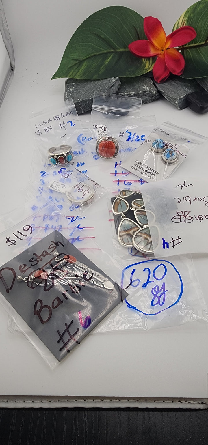 RESERVED FOR:  Destash🎀Barbie- 6/22/2025 (Bag 1) tiktok Reservation Live Show -6 Sterling Silver Items