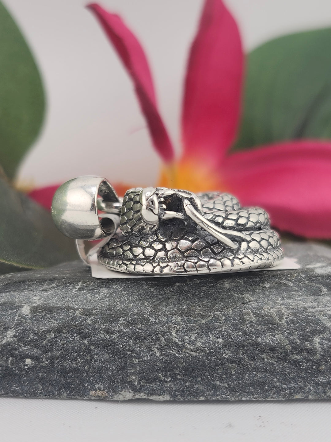 Designer SOMS 925 Sterling Silver Snake Pendant