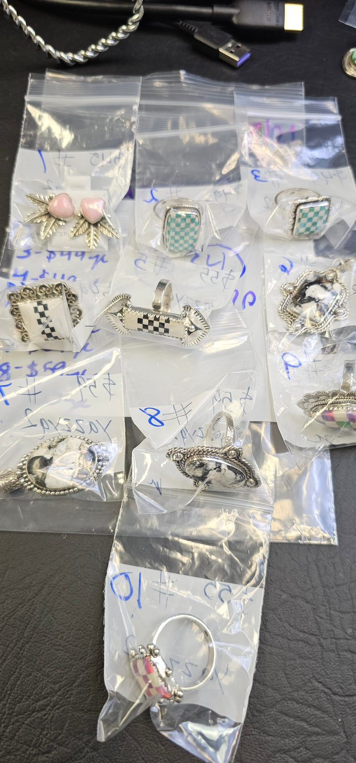 RESERVED FOR: yazzyq2 - 3/21/2025 Live Show - 10 Sterling Silver Items