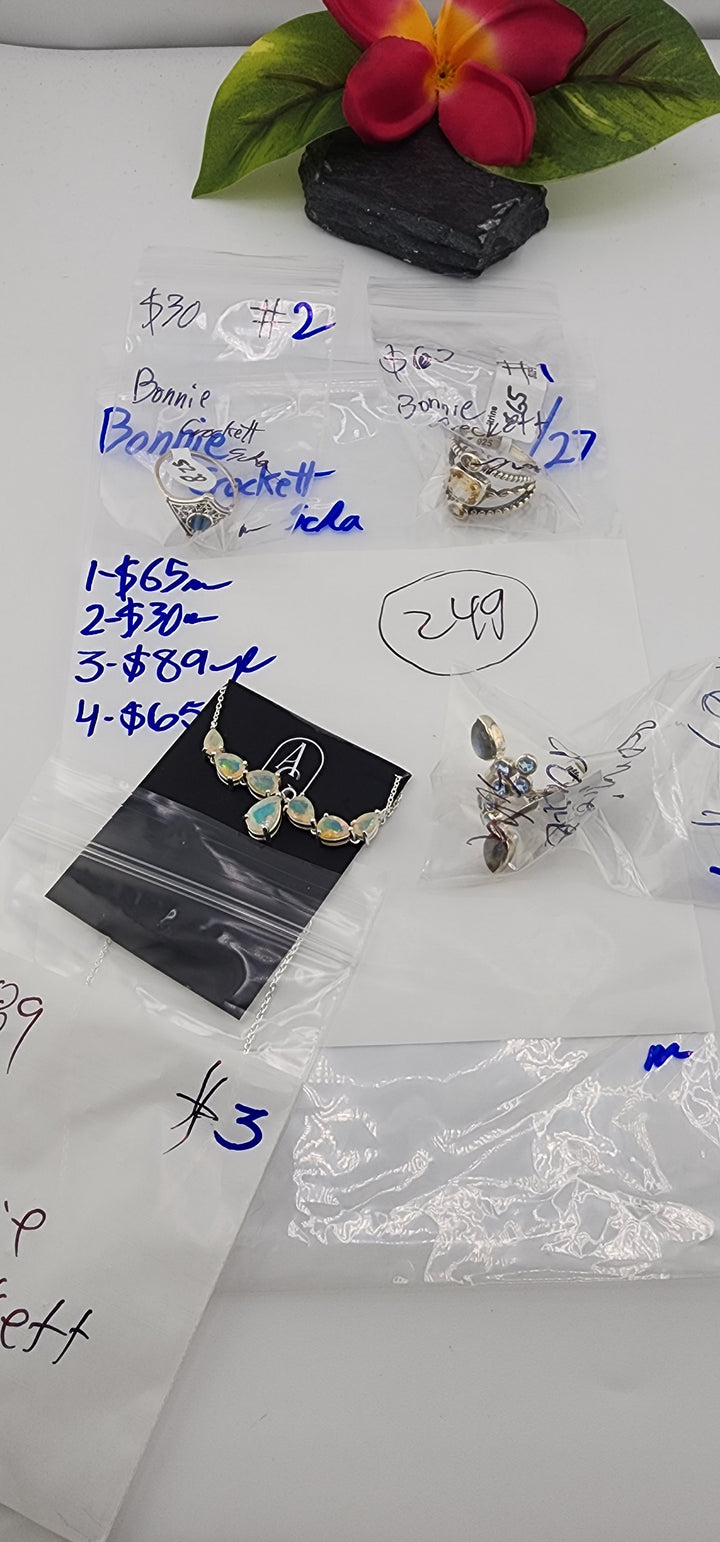 48HR - RESERVED FOR: Bonnie Crockett Scha - 6/27/2025 FL tiktok Live Show - 4 Sterling Silver Items