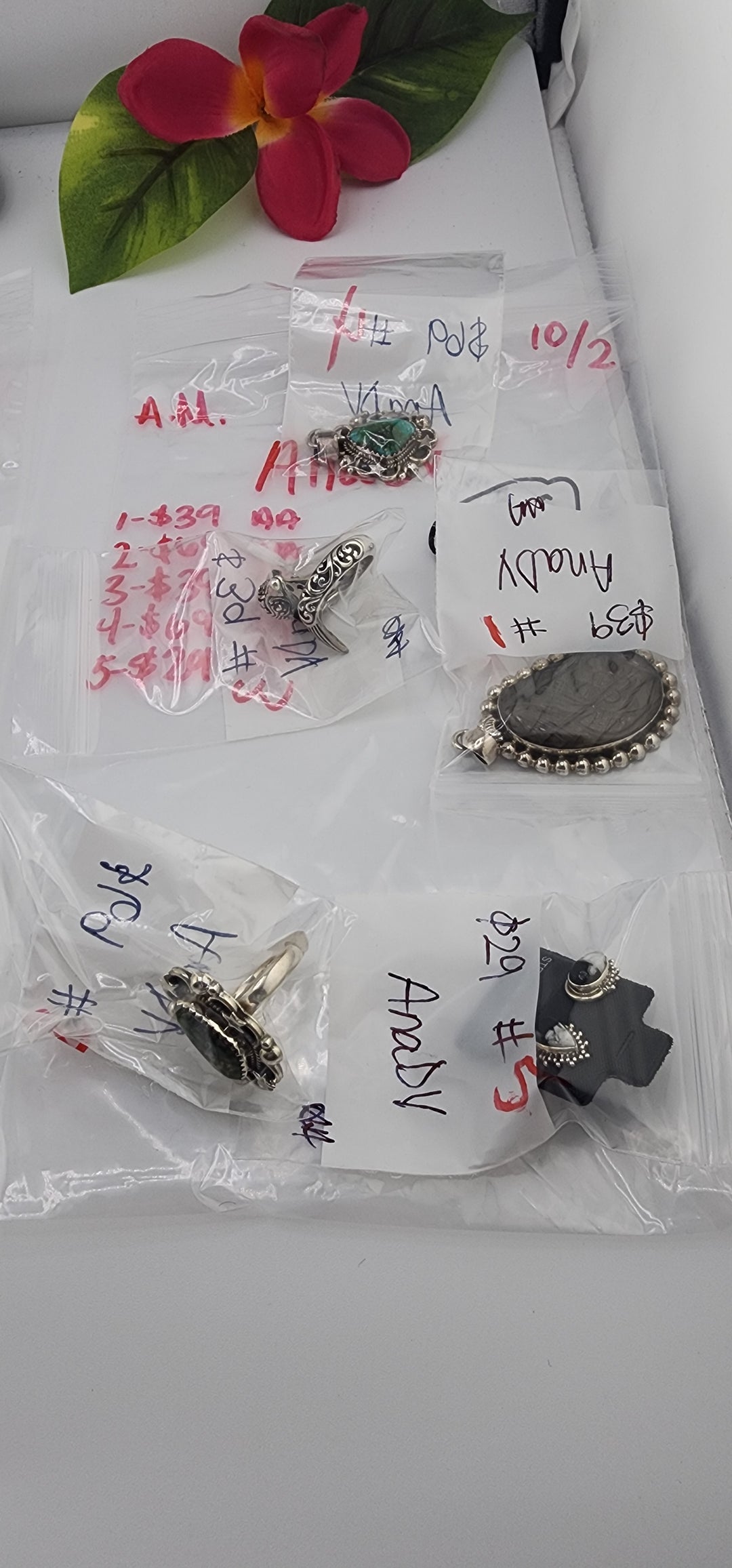 AM SHOW 48HR RESERVED FOR: AnaDV - 10/2/2025 FL tiktok Live Show - 5 Sterling Silver Items