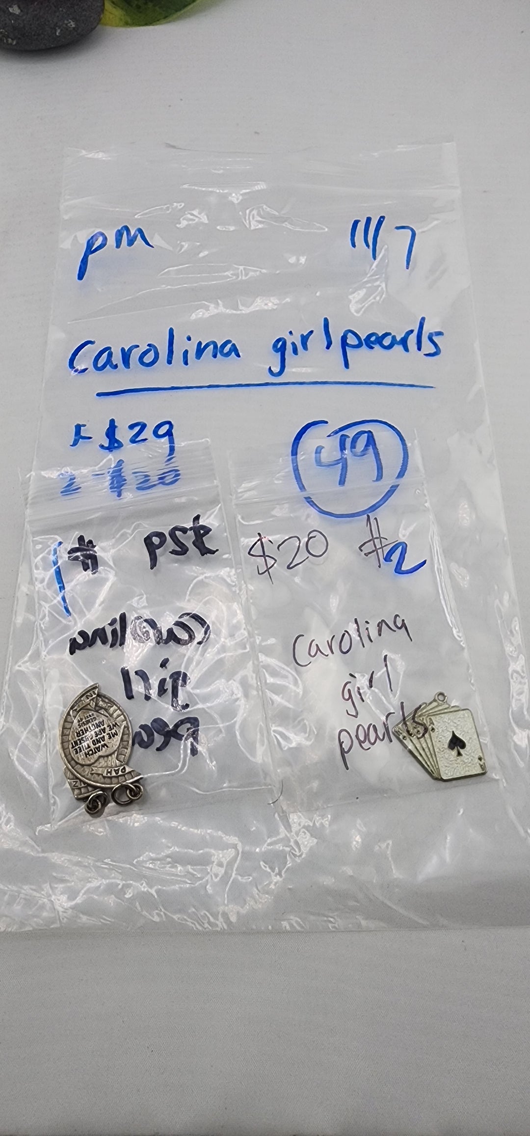 PM SHOW 48HR - RESERVED FOR: carolinagirlpearls - 11/7/2025 tiktok Live Show - 2 Sterling Silver Items