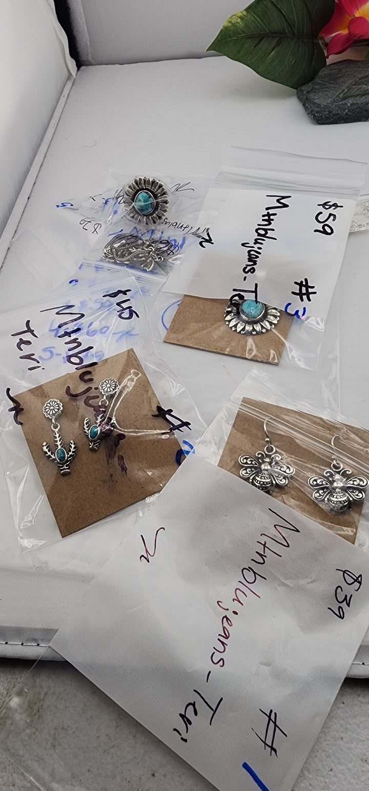 PM SHOW 48HR - RESERVED FOR: Mtnblujeans-Teri - 7/18/2025 FL tiktok Live Show - 5 Sterling Silver Items
