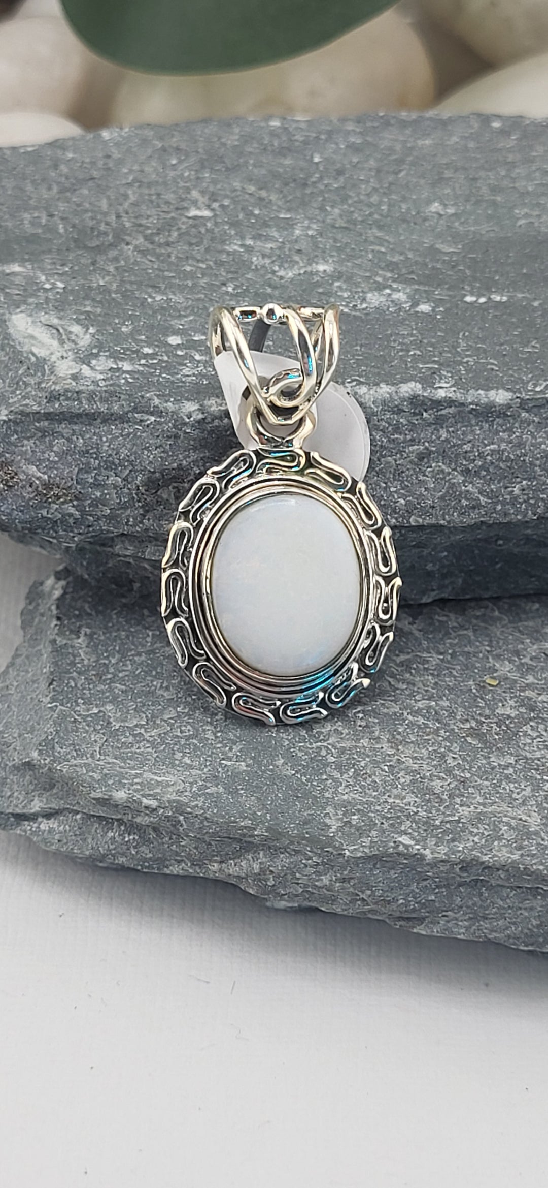 Full cab Australian opal Southwest Pendant