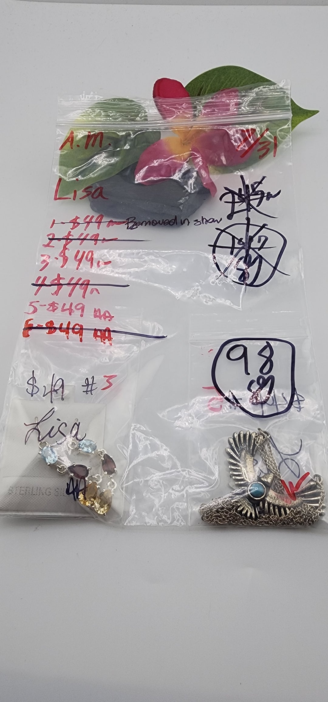 AM SHOW 48HR - RESERVED FOR: Lisa - 7/31/2025 FL tiktok Live Show - 2 Sterling Silver Items