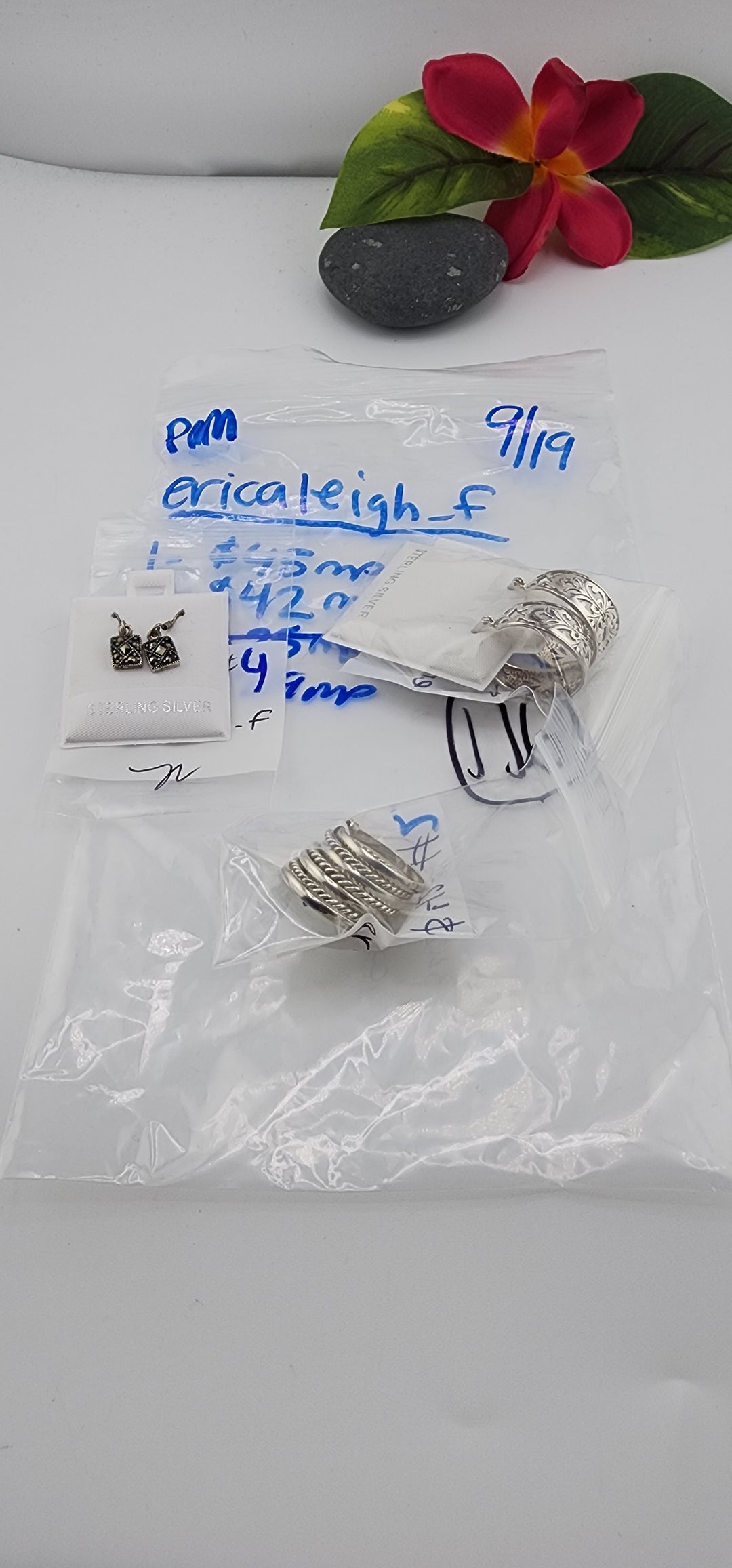 PM SHOW 48HR - RESERVED FOR: ericaleigh_f - 9/19/2025 FL tiktok Live Show - 3 Sterling Silver Items