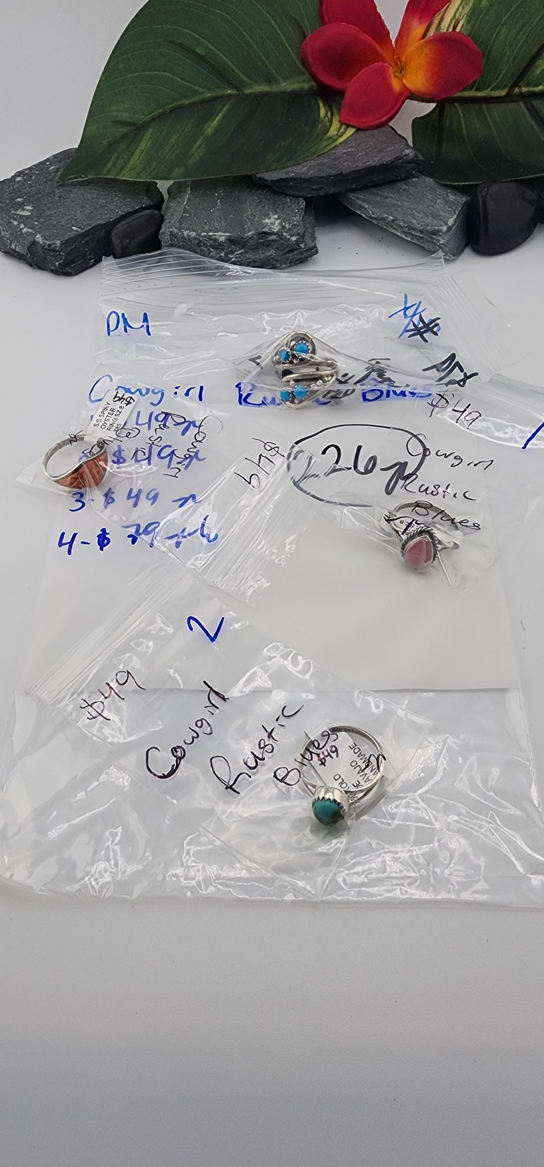 Custom sterling silver items - PM SHOW RESERVED FOR: Cowgirl Rustic Blue - 1/10/2026 tiktok Live Show - 4 Sterling Silver Items
