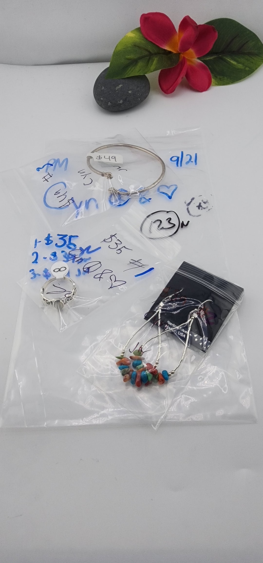 PM SHOW 48HR - RESERVED FOR:  Cyn☮️&💖- 9/21/2025 FL tiktok Live Show -3 Sterling Silver Items