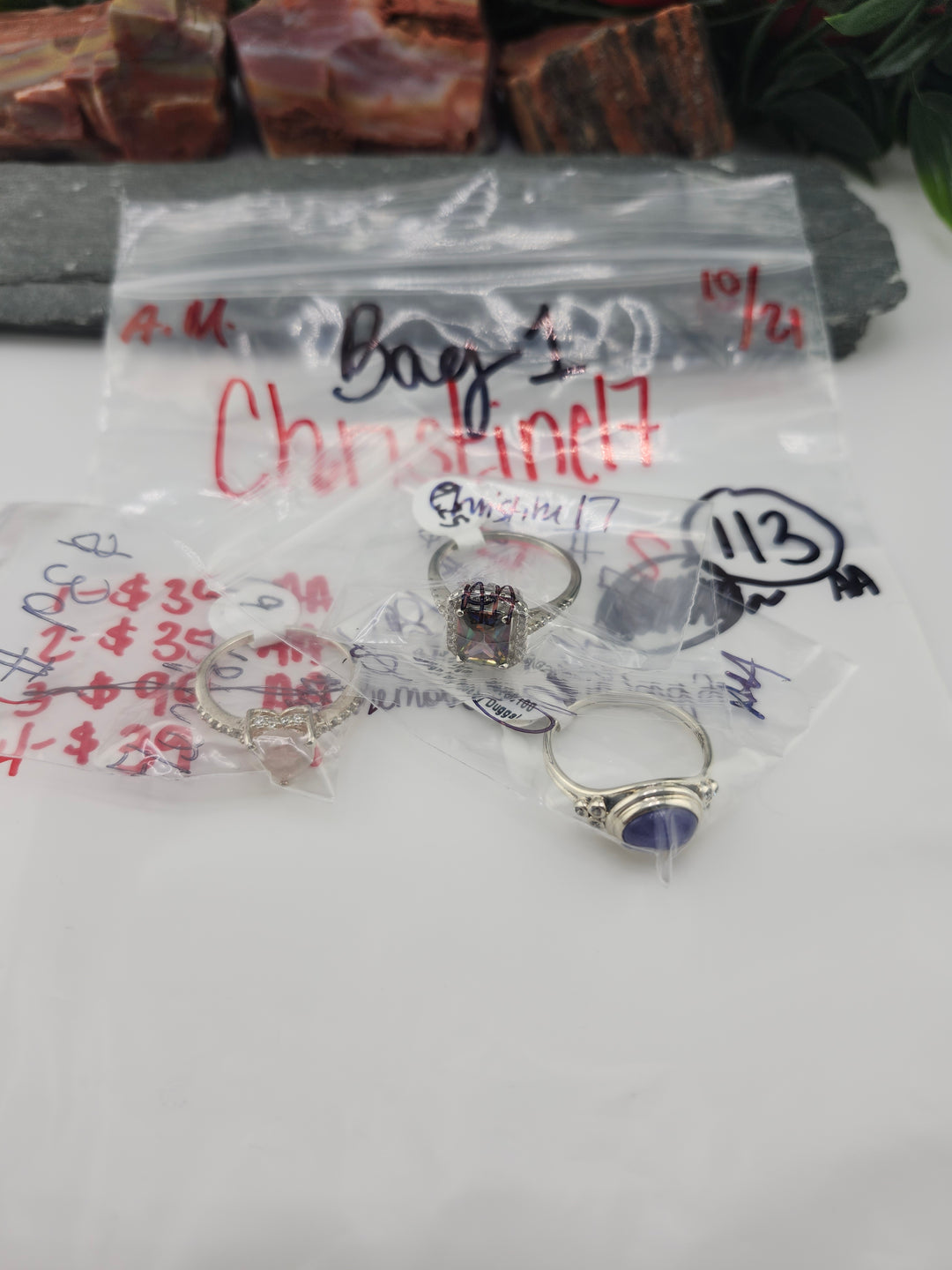 AM SHOW 48HR RESERVED FOR:  Christine17 (Bag 1)- 10/21/2025 FL tiktok Live Show -  3 Sterling Silver Items