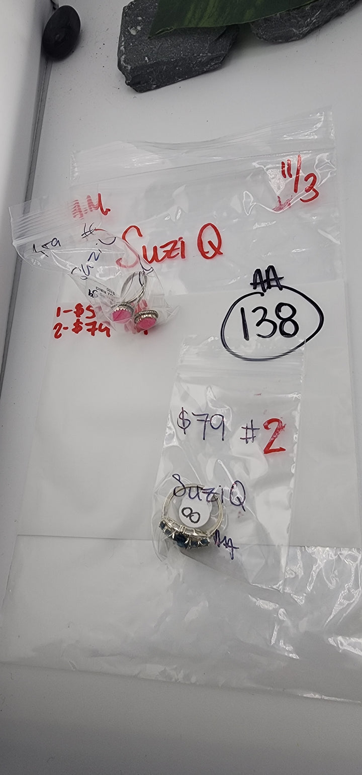 AM SHOW 48HR RESERVED FOR: SuziQ  - 11/3/2025 FL tiktok Live Show - 2  Sterling Silver Items