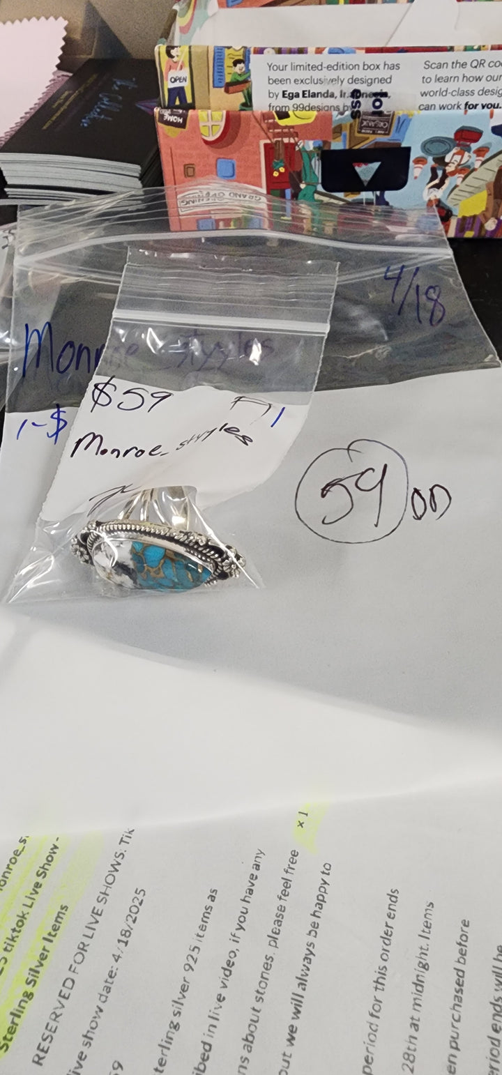 RESERVED FOR: Monroe_styyles - 4/18/2025 tiktok Live Show - 1 Sterling Silver Items