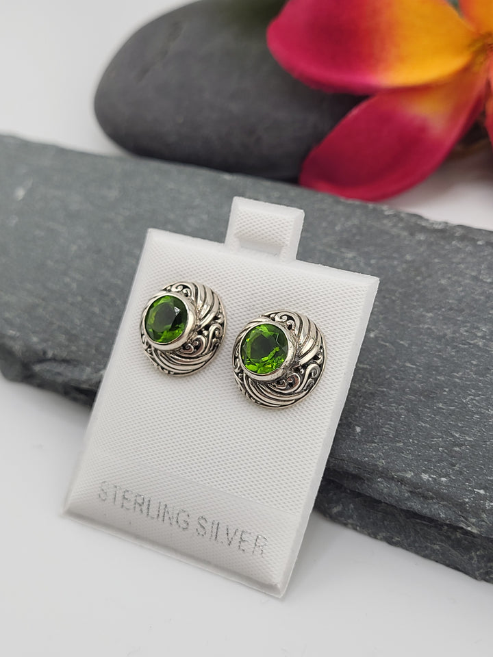 Peridot Post Back Studs