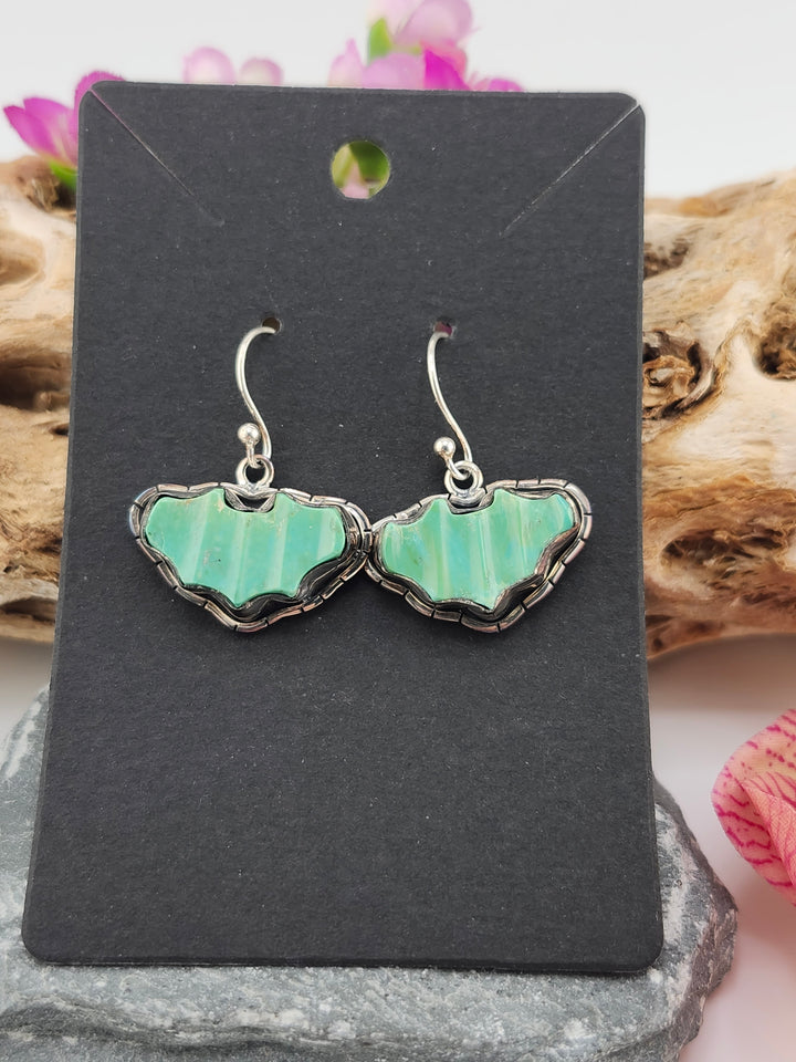 Turquoise Bat Dangle Earrings