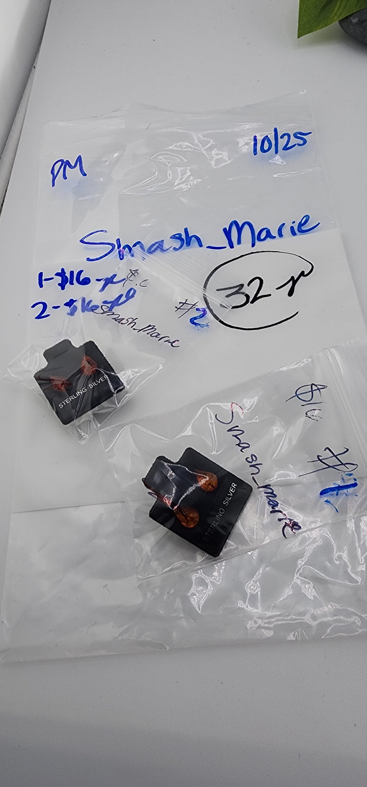 PM SHOW 48HR - RESERVED FOR: Smash_marie - 10/25/2025 FL tiktok Live Show - 2 Sterling Silver Items