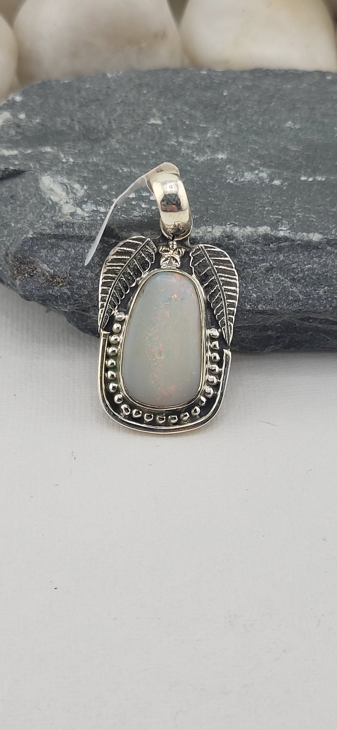 Full cab Australian opal Southwest Pendant
