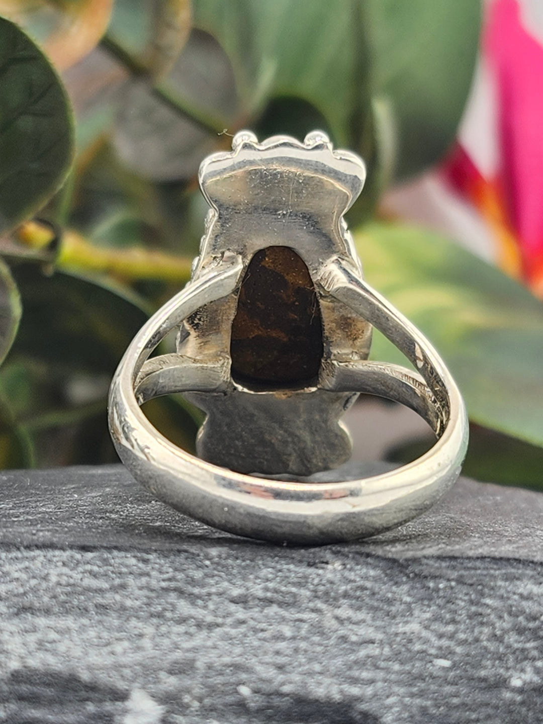 Australian Opal Doublet and 925 Sterling Silver Ring - Size 9.25