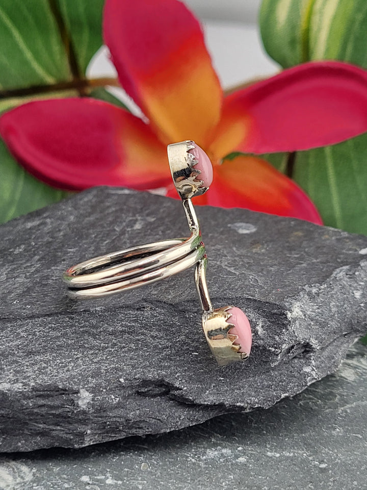 2 Stone Queen Conch Ring Size 7