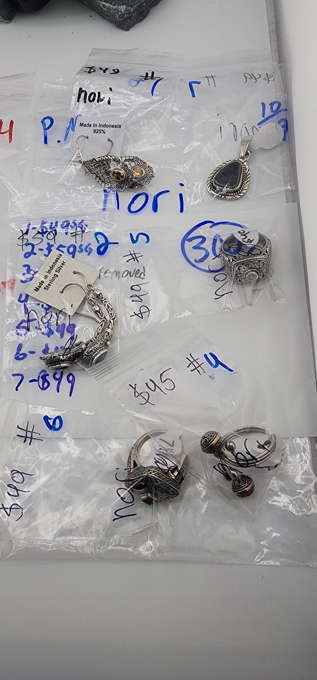 PM SHOW 48HR - RESERVED FOR: nori - 10/29/2025 FL tiktok Live Show - 6 Sterling Silver Items