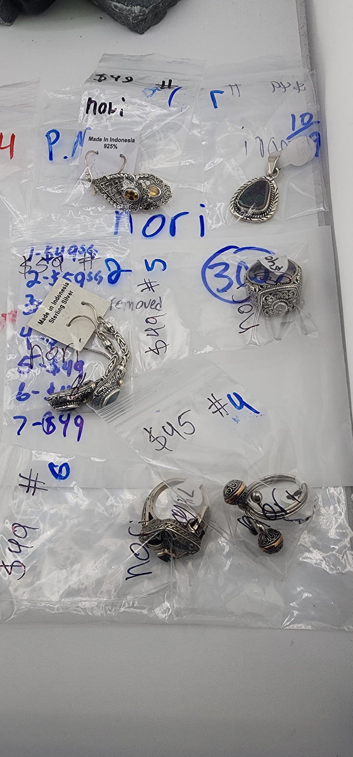 PM SHOW 48HR - RESERVED FOR: nori - 10/29/2025 FL tiktok Live Show - 6 Sterling Silver Items