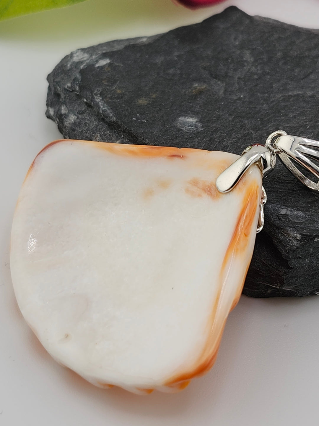 Carved Spiny Oyster Sea Shell Pendant