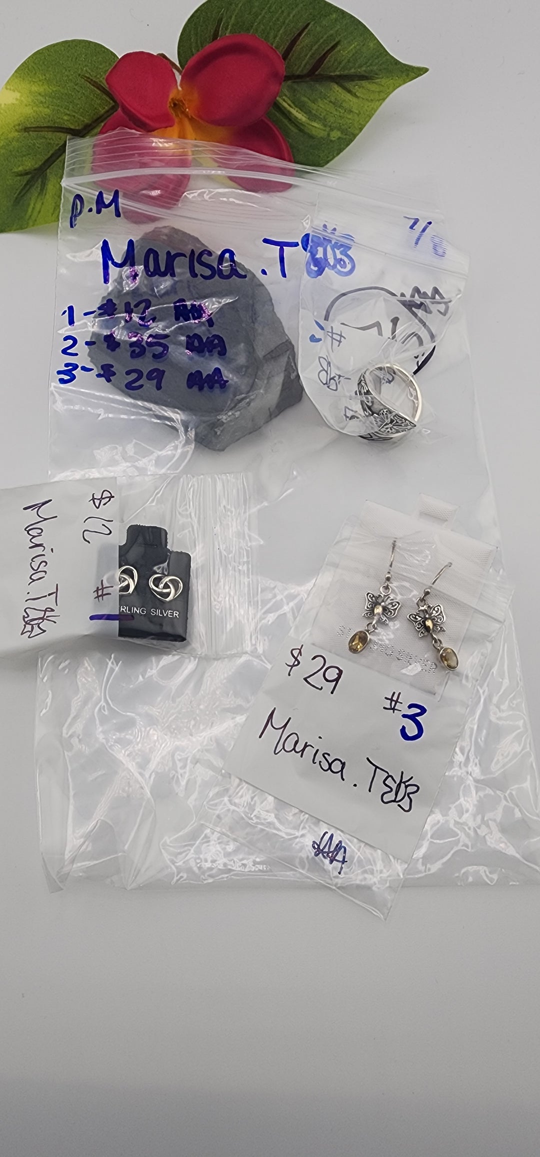 PM SHOW 48HR - RESERVED FOR: Marisa.T🦋 - 7/8/2025 FL tiktok Live Show - 3 Sterling Silver Items
