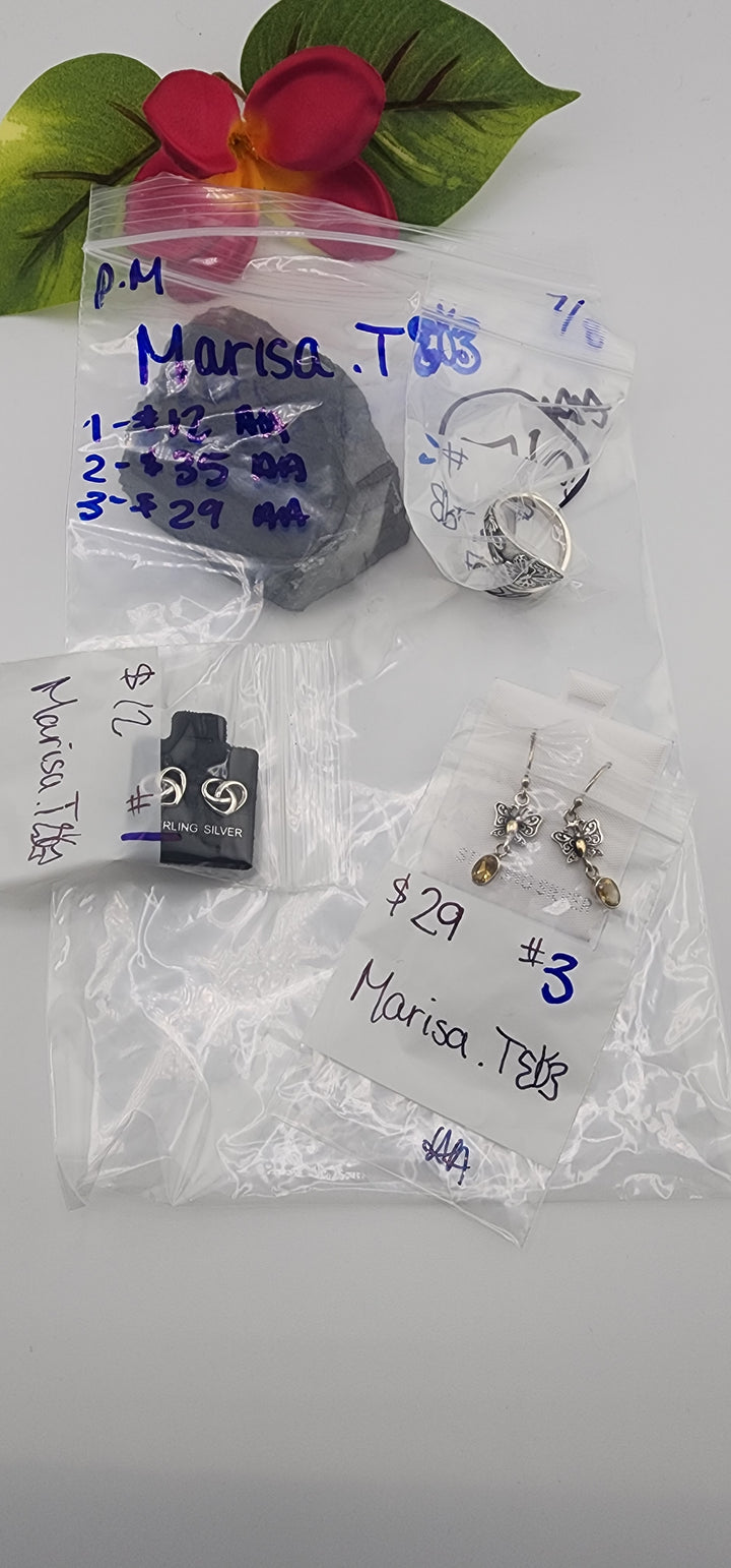 PM SHOW 48HR - RESERVED FOR: Marisa.T🦋 - 7/8/2025 FL tiktok Live Show - 3 Sterling Silver Items