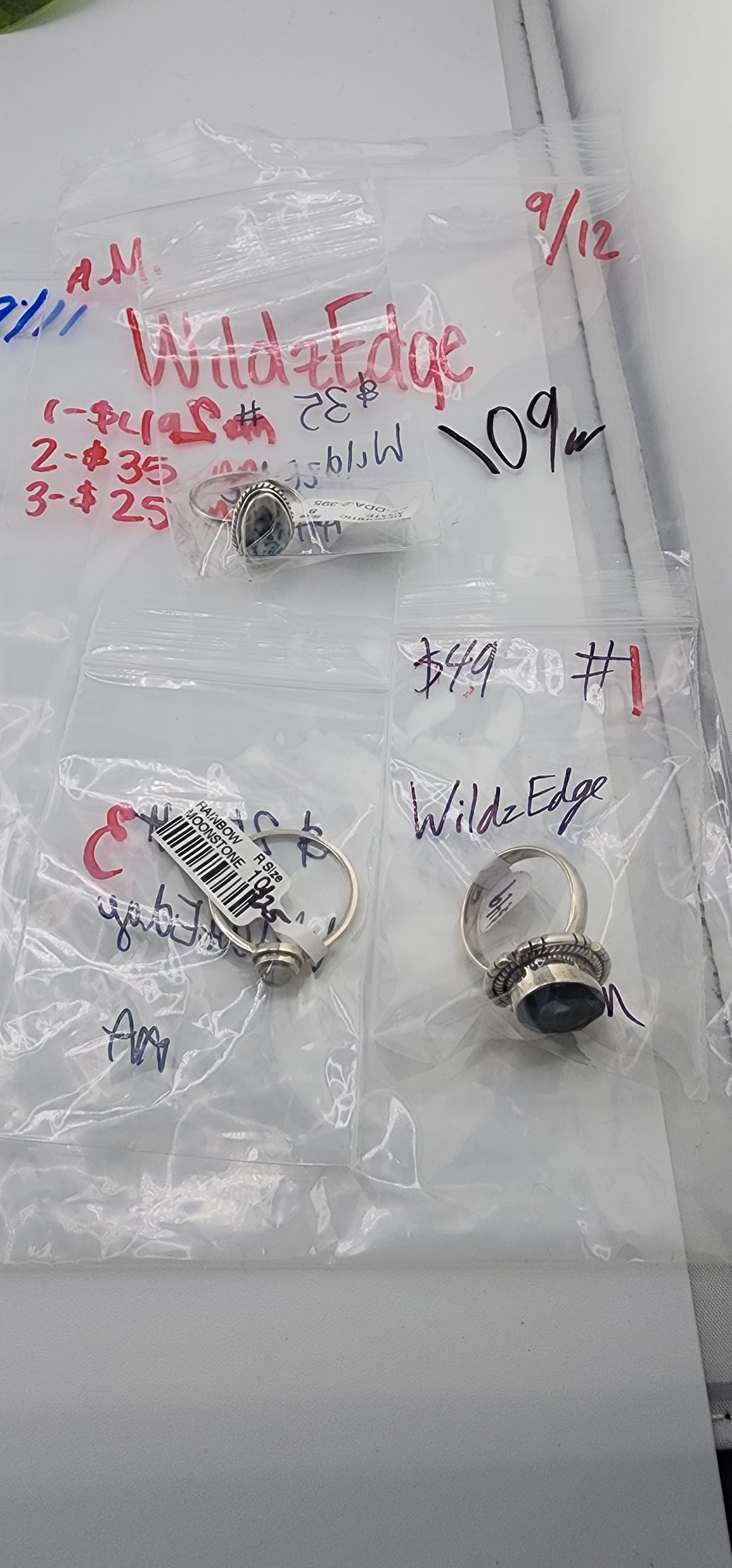 AM SHOW 48HR - RESERVED FOR: WildzEdge - 9/12/2025 FL tiktok Live Show - 3 Sterling Silver Items
