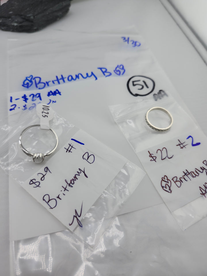 RESERVED FOR: 💞Brittany B💞- 3/30/2025 tiktok Live Show - 2 Sterling Silver Items