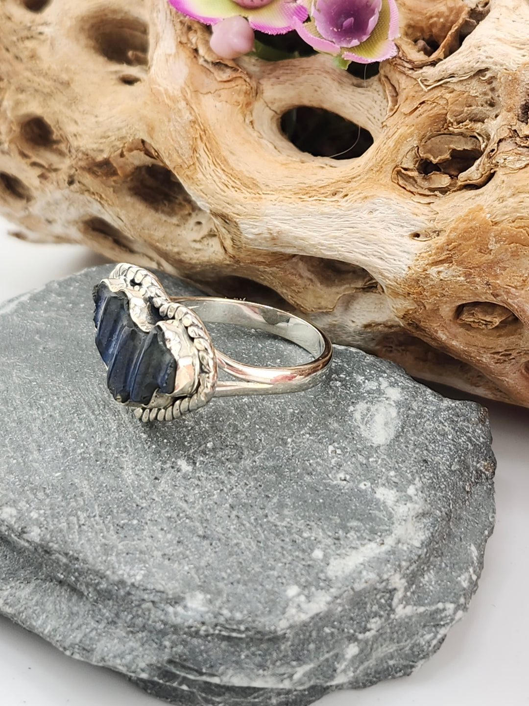 Blue Labradorite Bat Ring Size 10