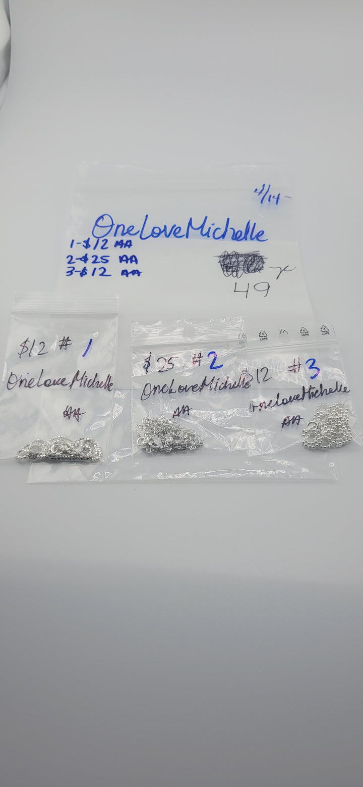 RESERVED FOR: OneLoveMichelle - 4/14/2025 tiktok Live Show - 3 Sterling Silver Items