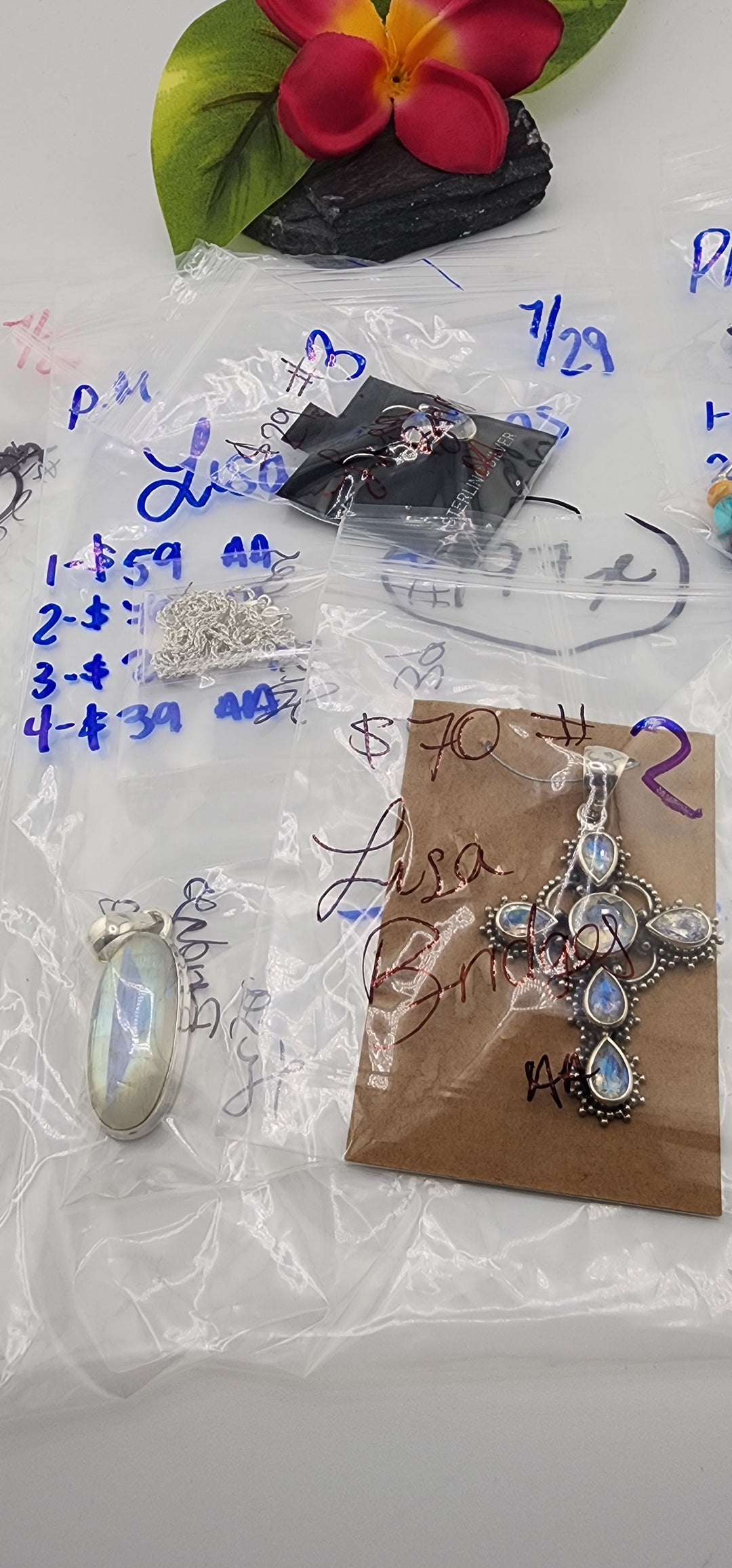 PM SHOW 48HR - RESERVED FOR: Lisa Bridges  - 7/29/2025 FL tiktok Live Show - 4 Sterling Silver Items