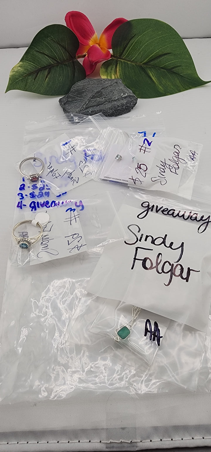 48HR - RESERVED FOR: Sindy Folgar - 7/5/2025 FL tiktok Live Show - 4 Sterling Silver Items