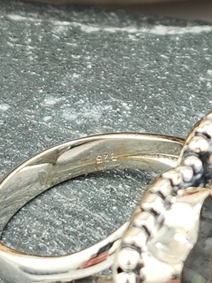 Purple Labradorite Bat Ring Size 6